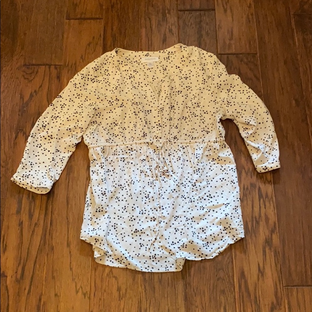 Motherhood Maternity Top - Cream with Black